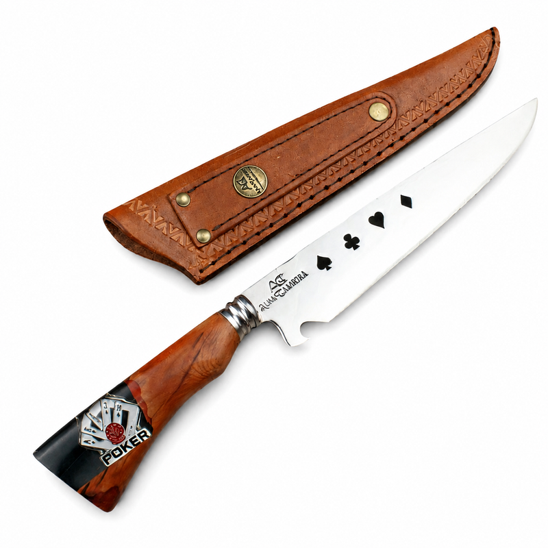 Faca Poker para churrasco inox 10 polegadas