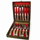 Conjunto Faqueiro 12 pçs para churrasco inox 6 polegadas