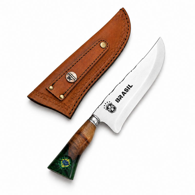 Picanheira brasil para churrasco inox 10 polegadas