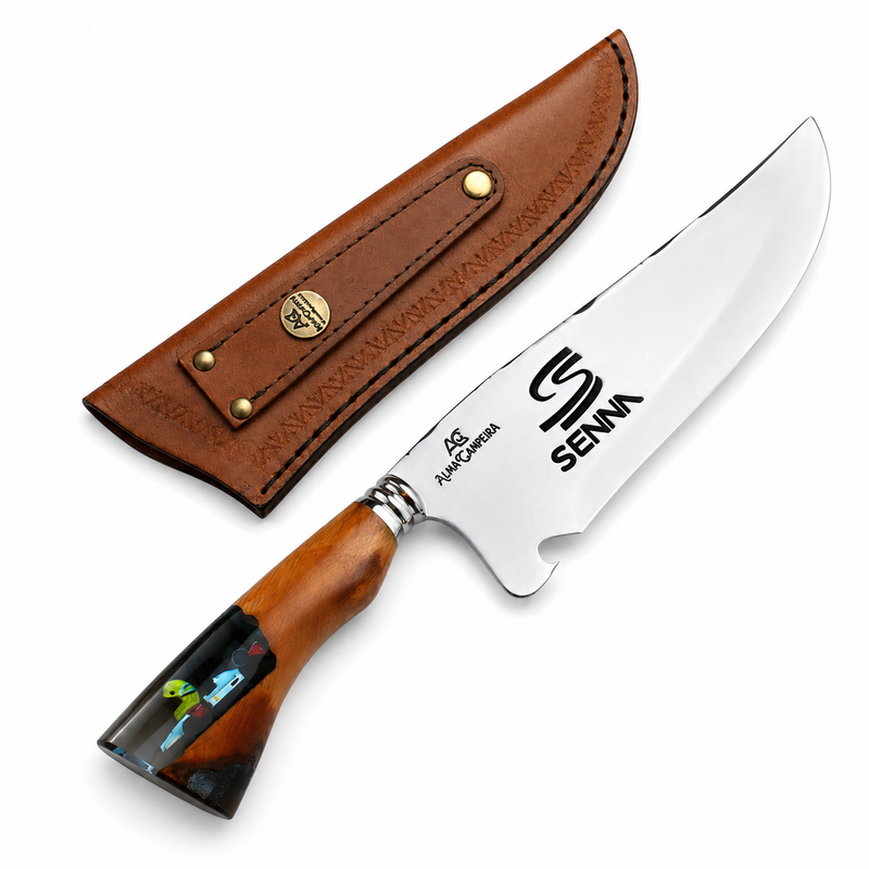 Picanheira senna para churrasco inox 10 polegadas