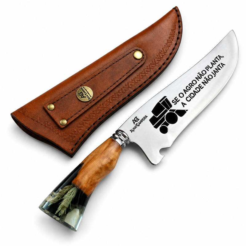 Picanheira Se o Agro Não Planta para churrasco inox 10 polegadas