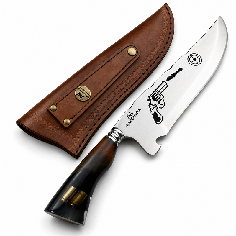 Picanheira revolver para churrasco inox 10 polegadas