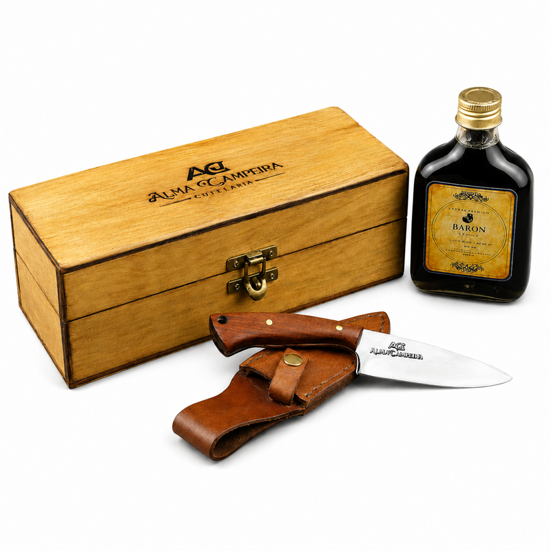 conjunto cachaceiro para churrasco inox 4 polegadas
